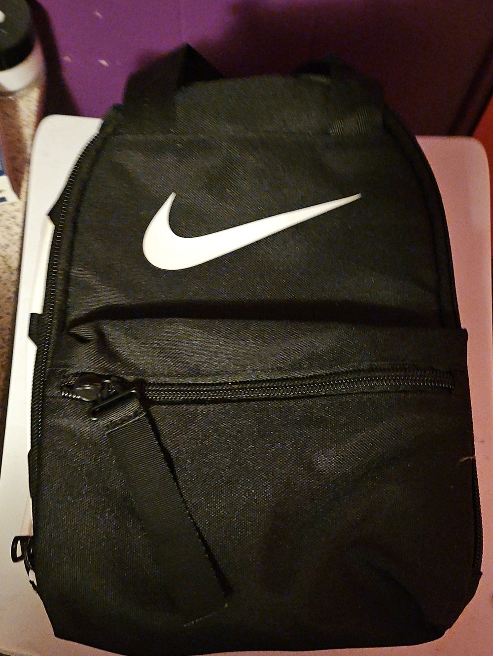 Nike Black Backpack with White Swoosh